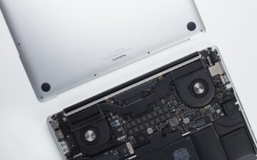 Photo of open MacBook Pro
