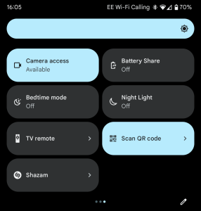 Android 13 QR Code Reader Tile