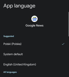 Android 13 - Per App Languages