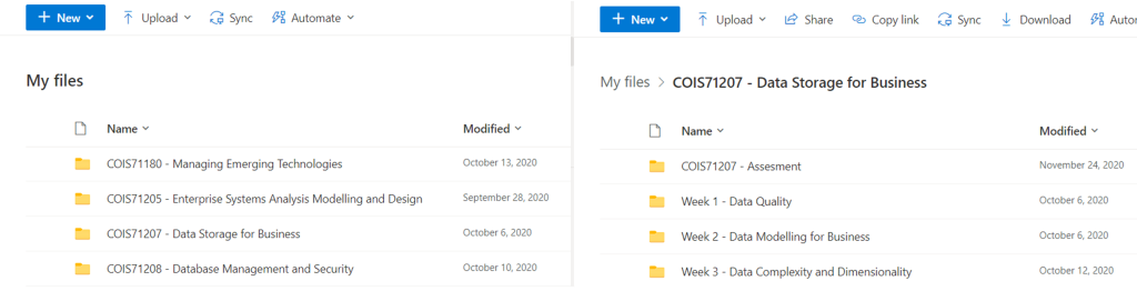 OneDrive Structure